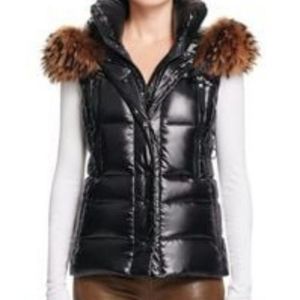 SAM. Dakota Down Puffer Vest  Detachable Faux Fur Hood